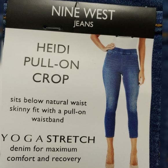 NWT Nine West Wm 4 Heidi  StretchPull On Crop Jean - Picture 3 of 6